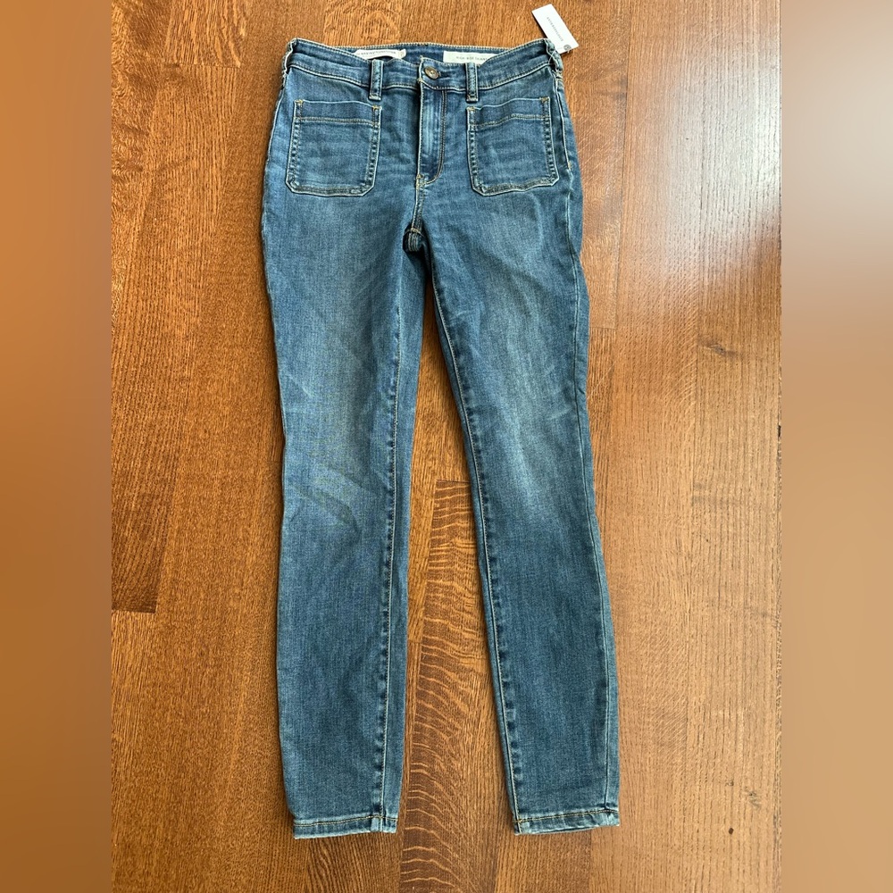 New Anthropologie Pilcro Womens 27 High-Rise Skinny Ankle Denim Jeans